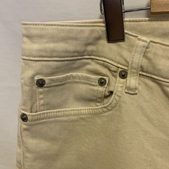 Lauren Ralph Lauren Tan Stretch Denim High Rise Straight Leg Jeans Size 18 - Picture 5 of 12